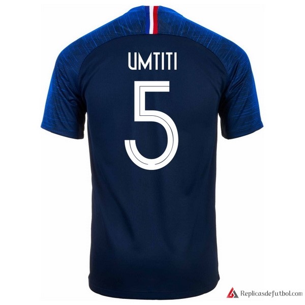 Camiseta Seleccion Francia Primera equipación Umtiti 2018 Azul